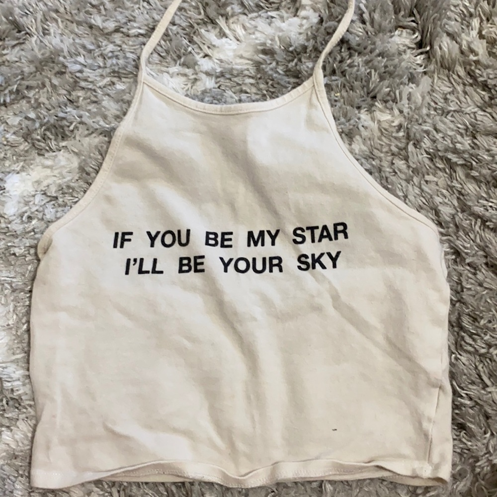“If you be my star, I’ll be your Sky” crop top